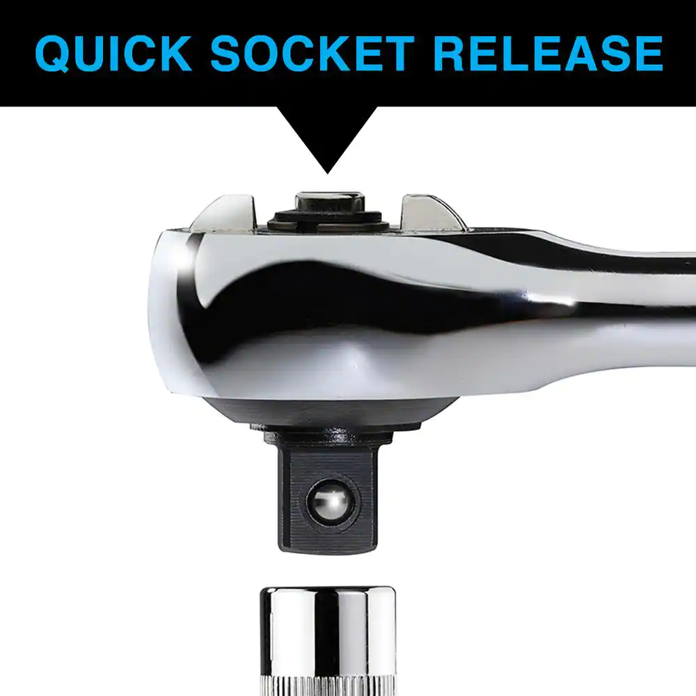 Zero Degree 3/8 in. Drive Gearless Ratchet with Socket Quick Release