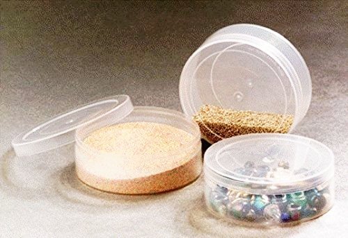Clear Round Plastic Organizer Containers w/ Removable Lids 12 Pack #1628