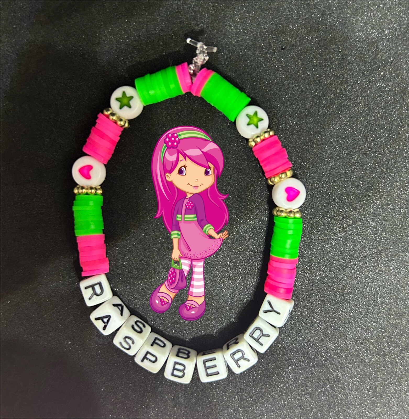 Raspberry (Strawberry Shortcake) Heishi Bracelet