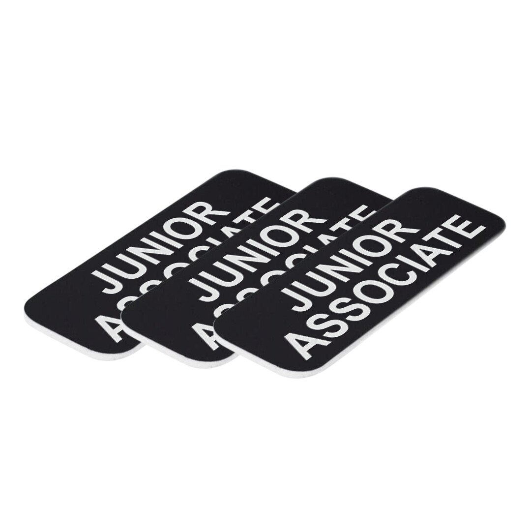Junior Associate 1 x 3" Name Tag, (3 Pack)