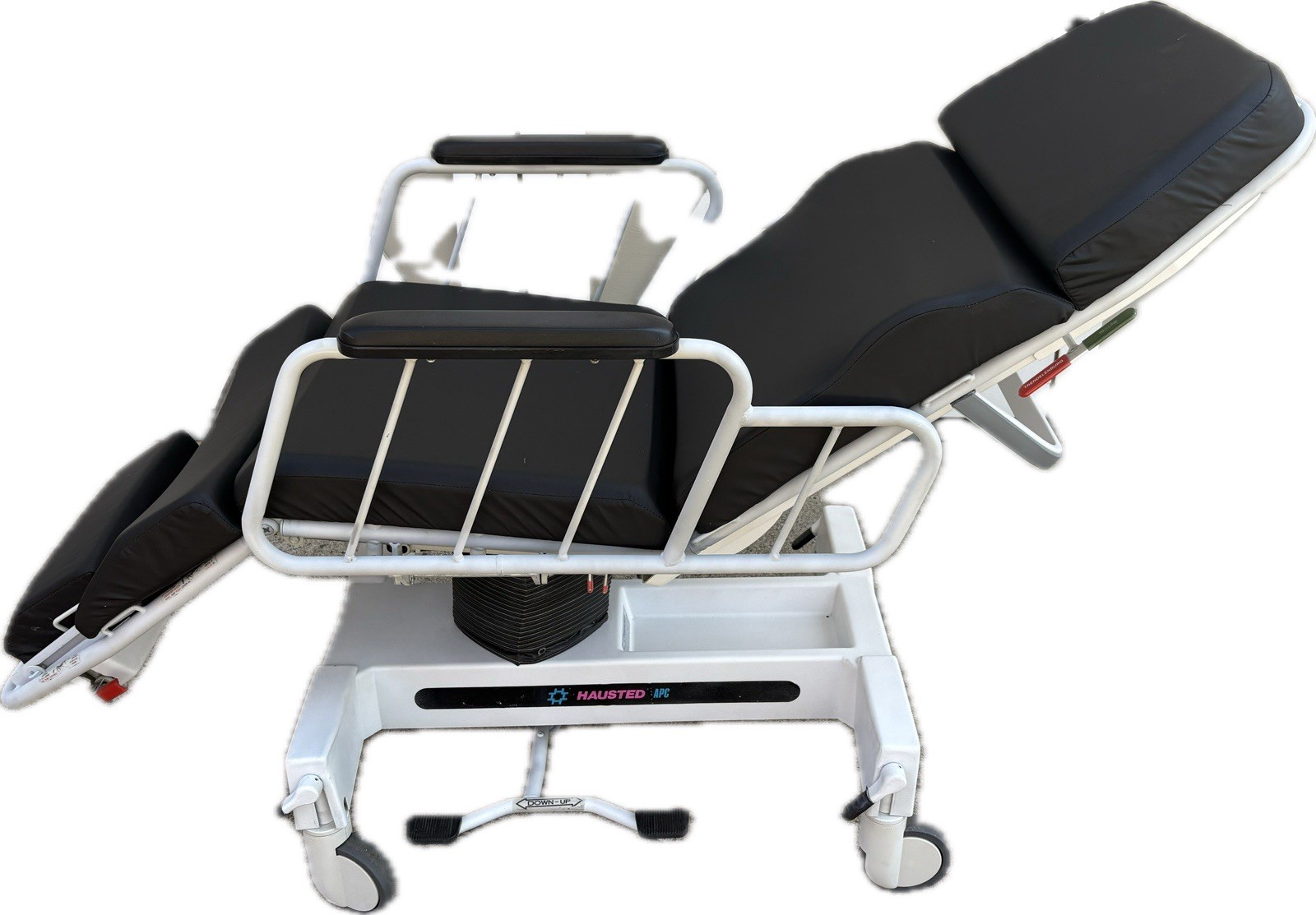 Hausted Manual APC Adjustable Examination Table Black Cushions Side Rails