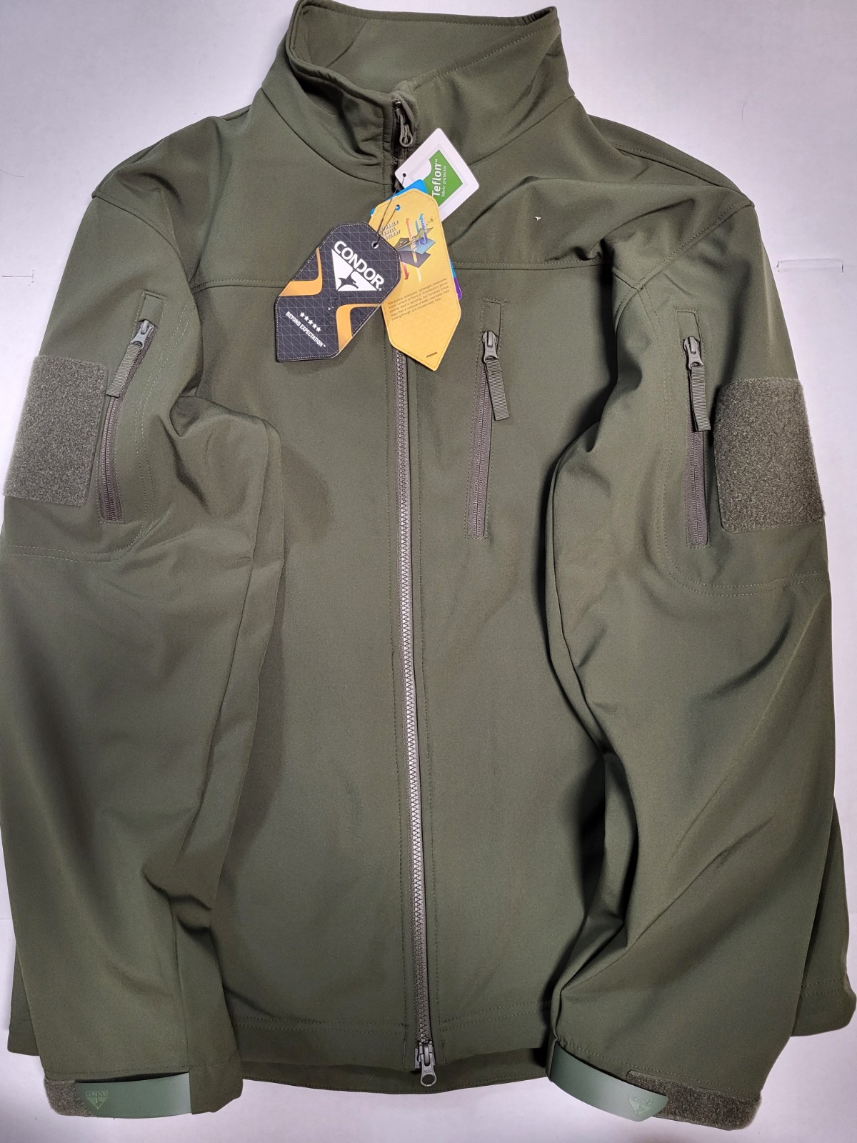 CONDOR Phantom Softshell Jacket OD XXL Multiple Pockets, Water resistant