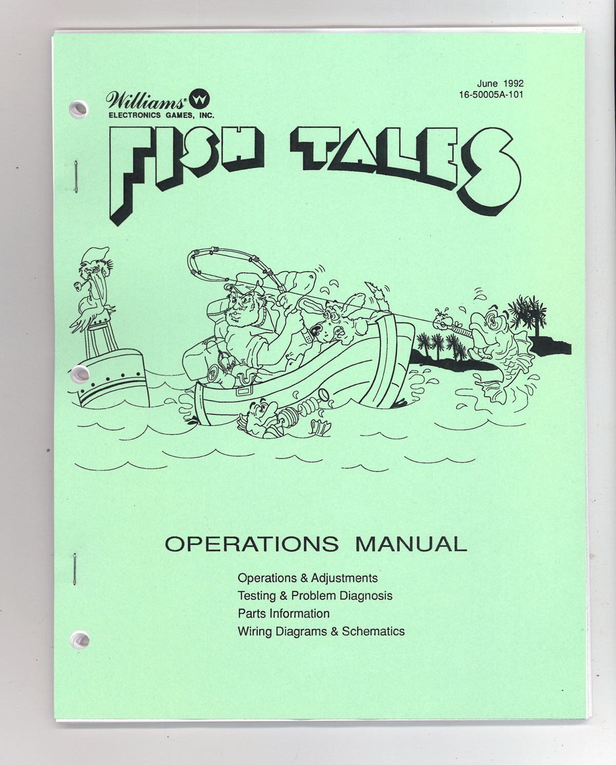 Williams FISH TALES Pinball Machine Manual 130 Pages BRAND NEW - FREE USA SHIP!!