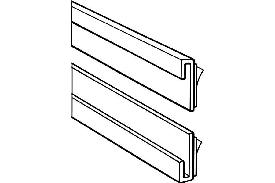 J Channel Strips for Signage- Sign Holders- Clear-Adhesive Back- 11"L -20 pieces