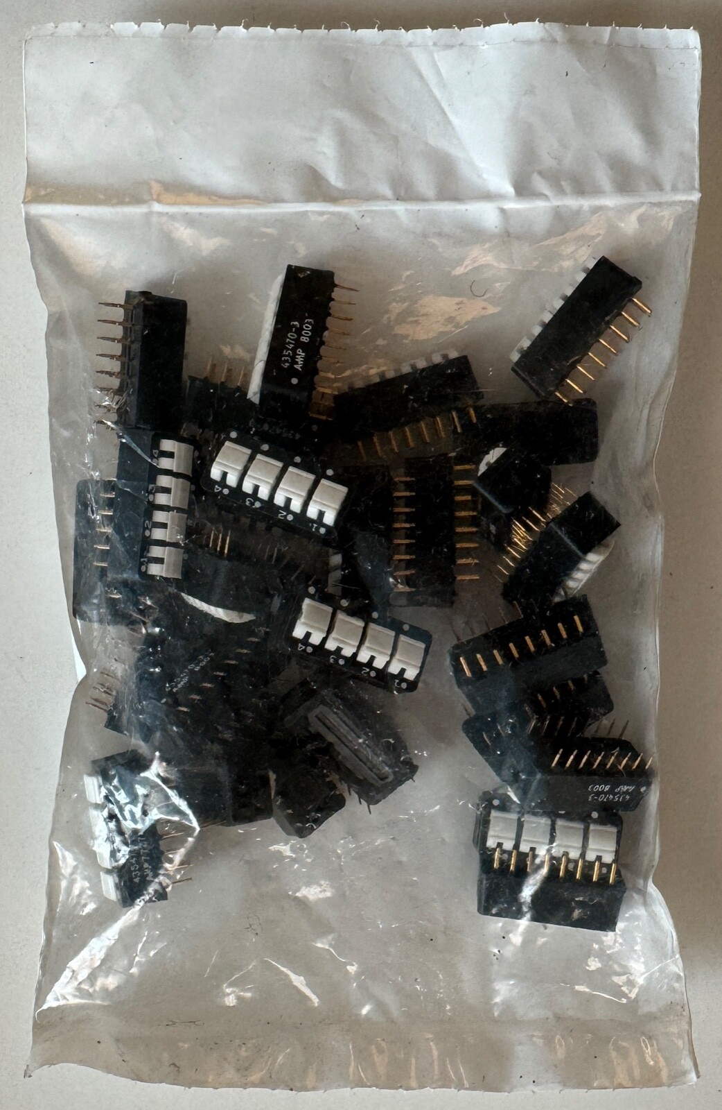 AMP 435470-3 DIP 4 Position Circuit Board Switch Assembly 8003 7727 - Qty 28 NEW