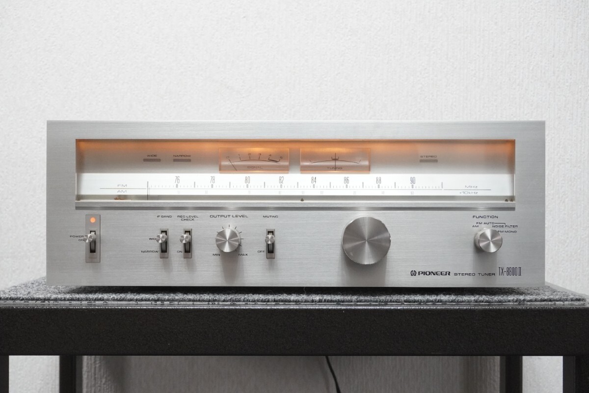 PIONEER TX-8800 II FM/AM Vintage Stereo Tuner Silver Working Confirmed