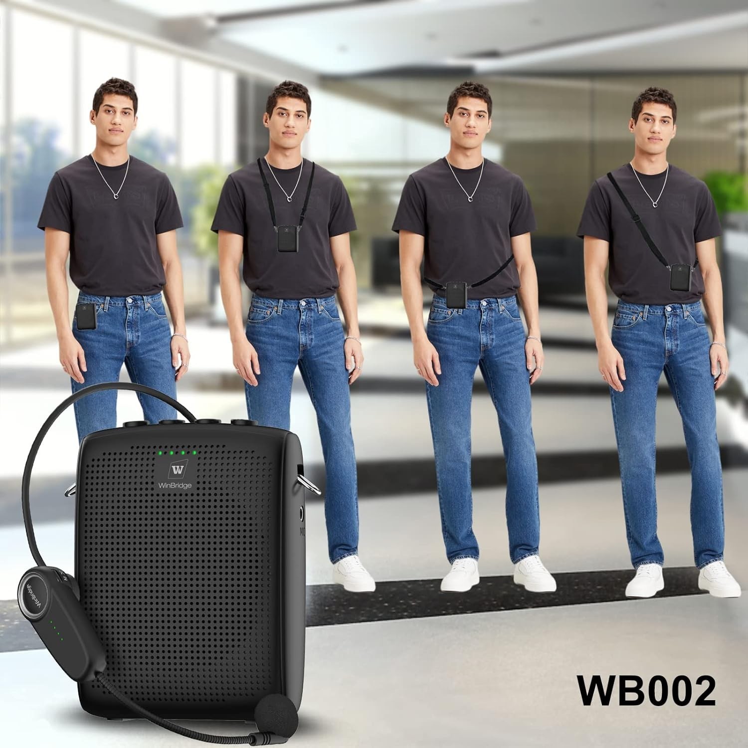Voice Amplifier with Bluetooth, Portable Speaker and Microphone Set, Wireless...