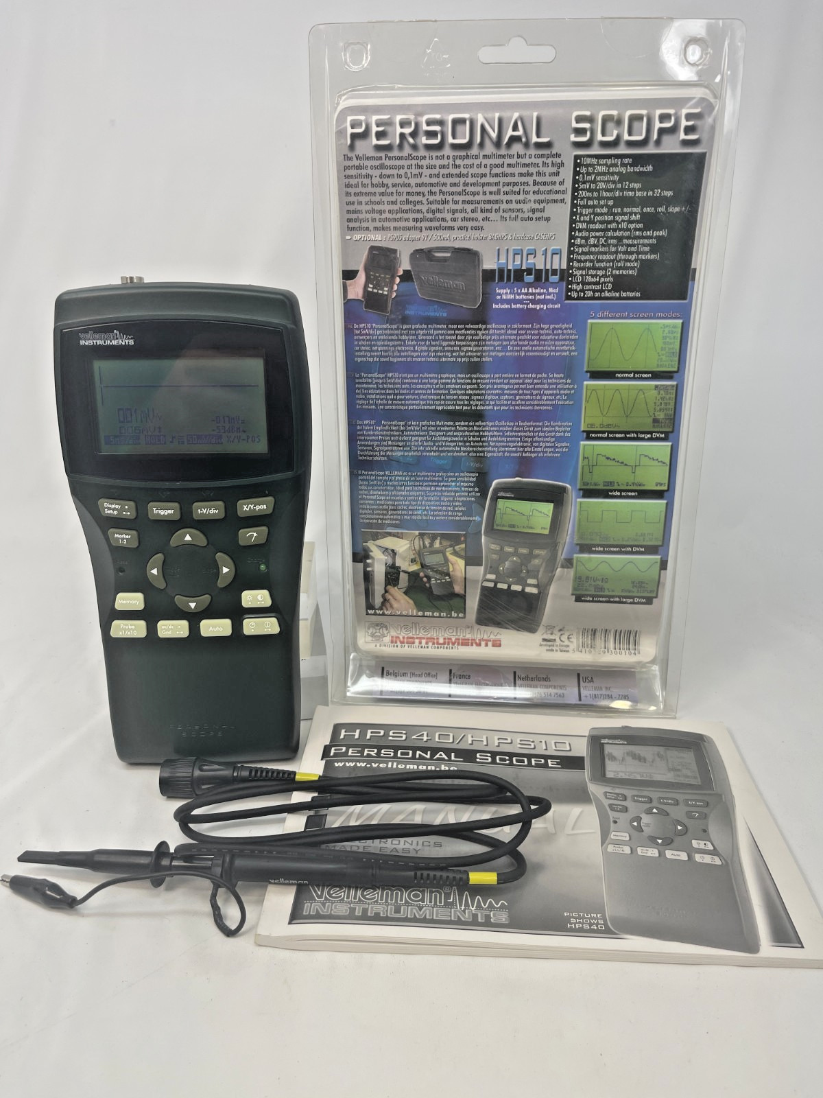Velleman HPS10 Personal Scope Handheld Oscilloscope – Tested & Working