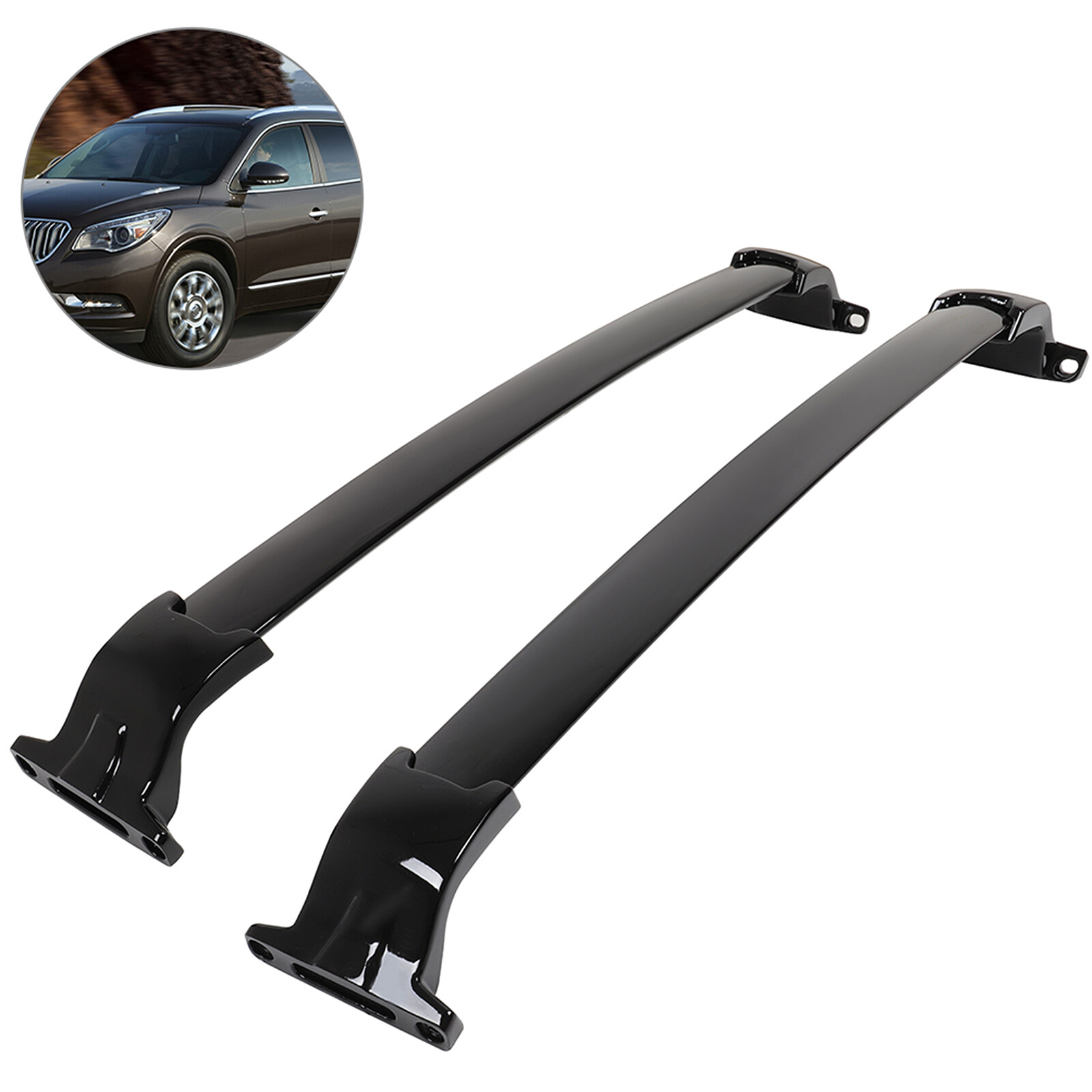 For Buick Envision 2016-2020 Roof Rack Cross Bars Luggage Carrier Black
