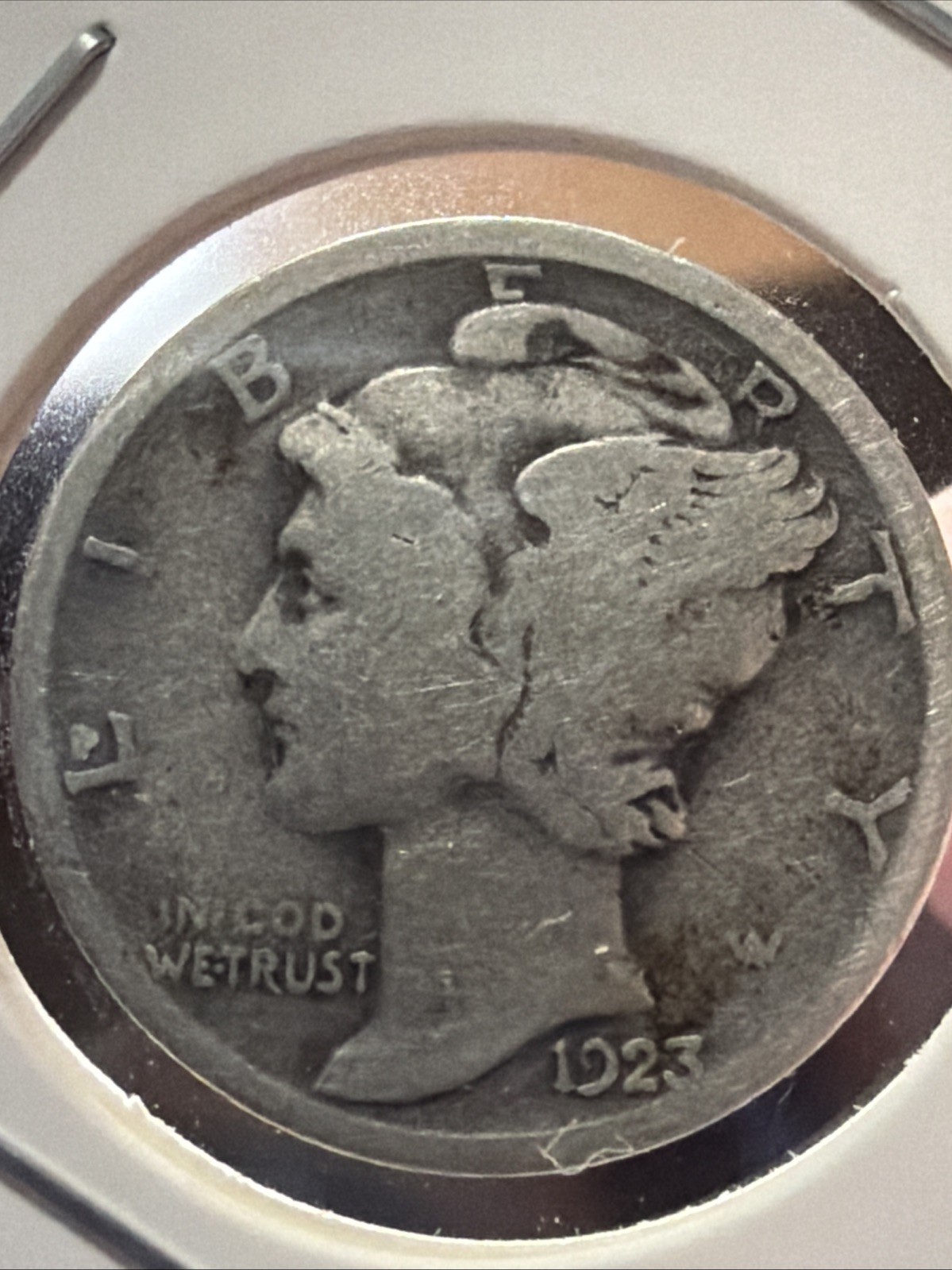 1923 Mercury Dime - Actual Silver Coin  Shown Same Day Shipping Great Deal