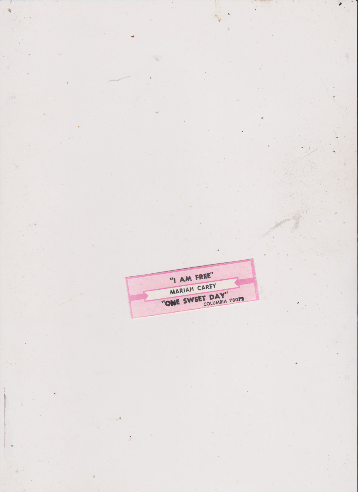 MARIAH CAREY-- JUKEBOX TITLE STRIP.FREE SHIPPING IN U S