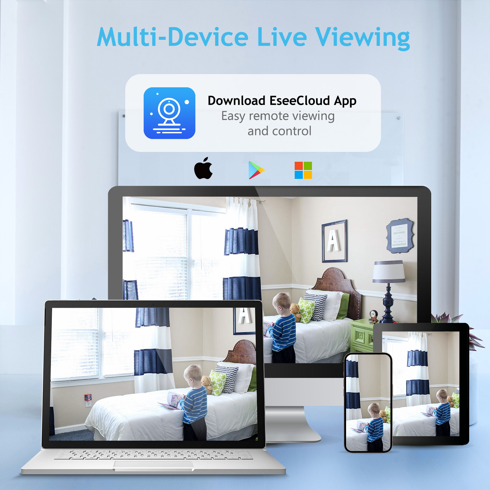 JENNOV Wireless 5MP Security Camera System NVR Two Way Audio Human Detection
