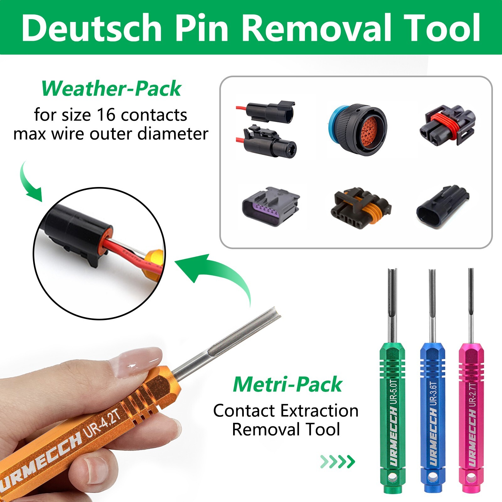 Car Pin Terminal Removal Kit Extractor Tool for Deutsch Connector Wire Release