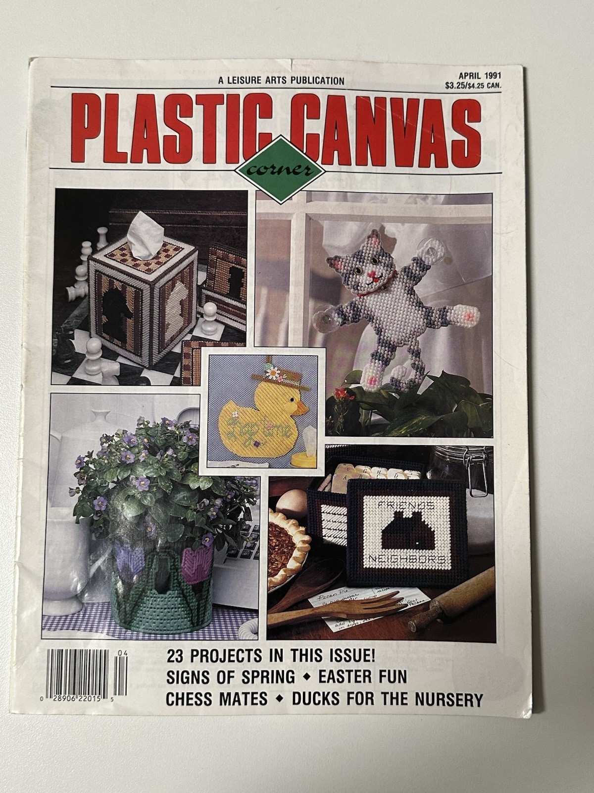 Plastic Canvas Magazine Lot of 4 Craft Patterns Needlepoint Sewing Projects