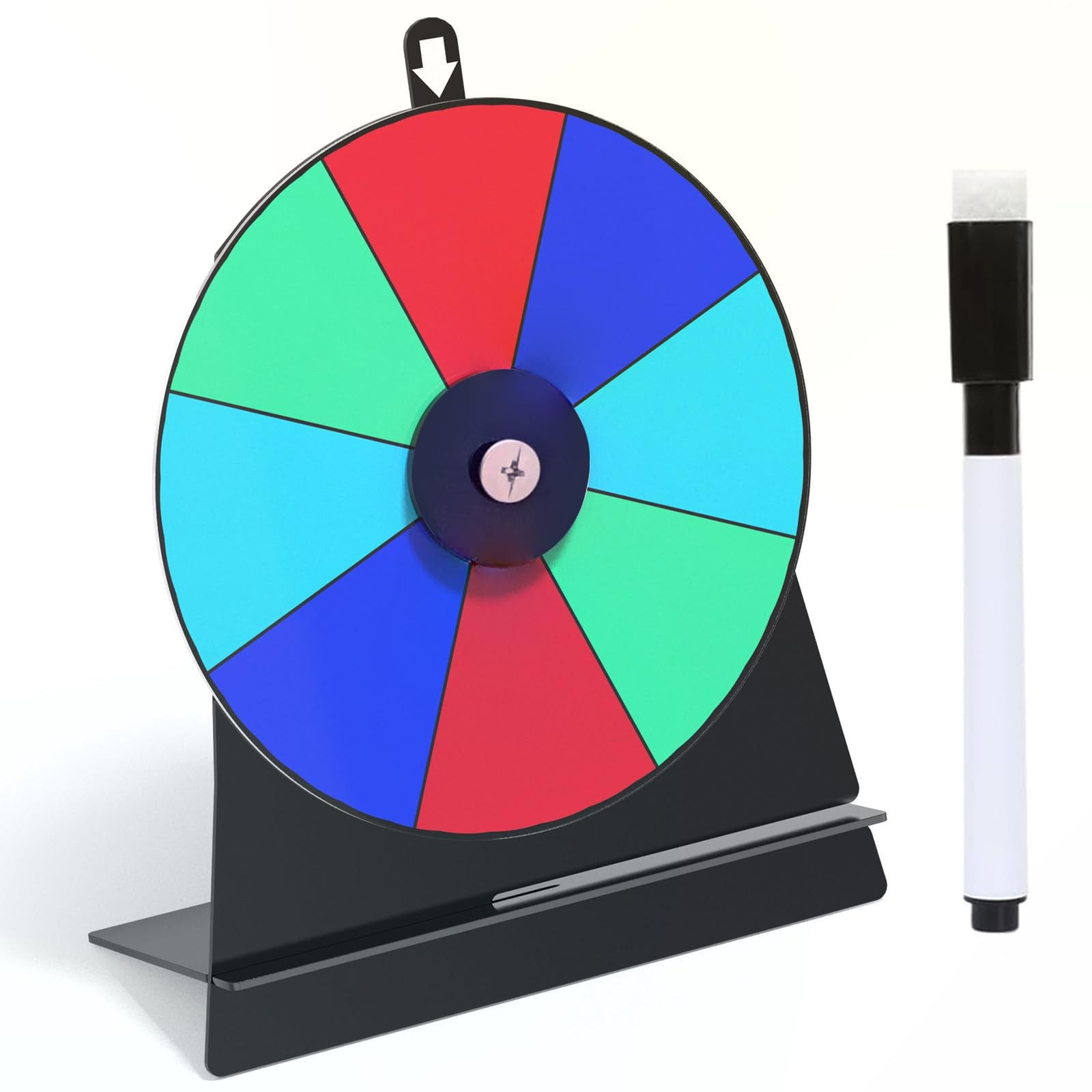 6 Inch Prize Wheel -Wheel Spinning Prize Wheel- 8 Slots Color Small Tabletop ...