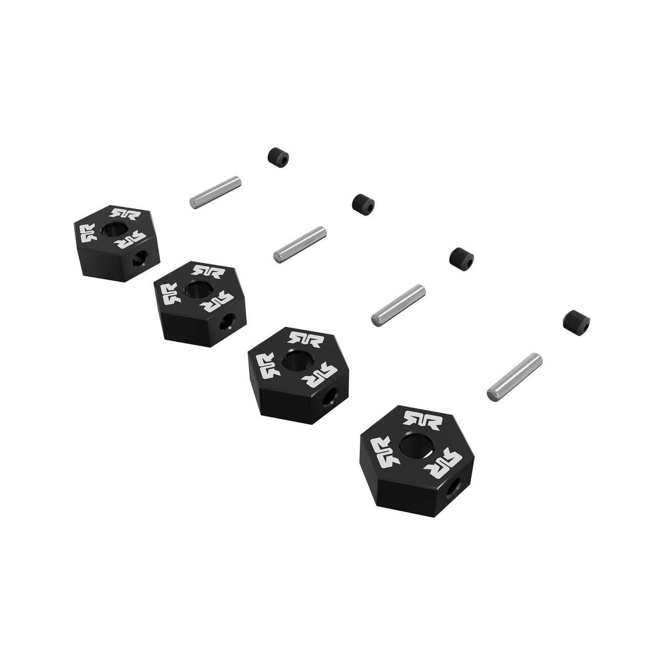 ARRMA 12mm Wheel Hex set (Metal) 4pcs- Black # ARA-3276