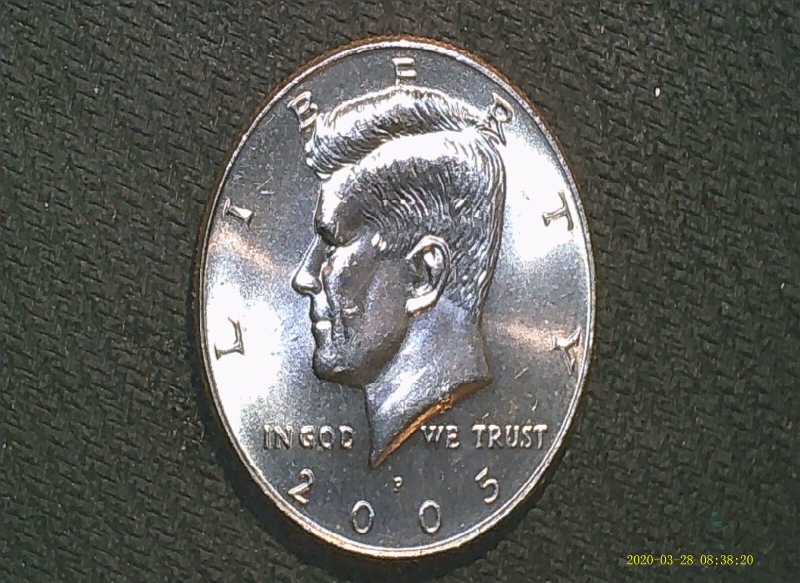 2005-P Kennedy Half Dollar Feeder Finger Strike Error Coin