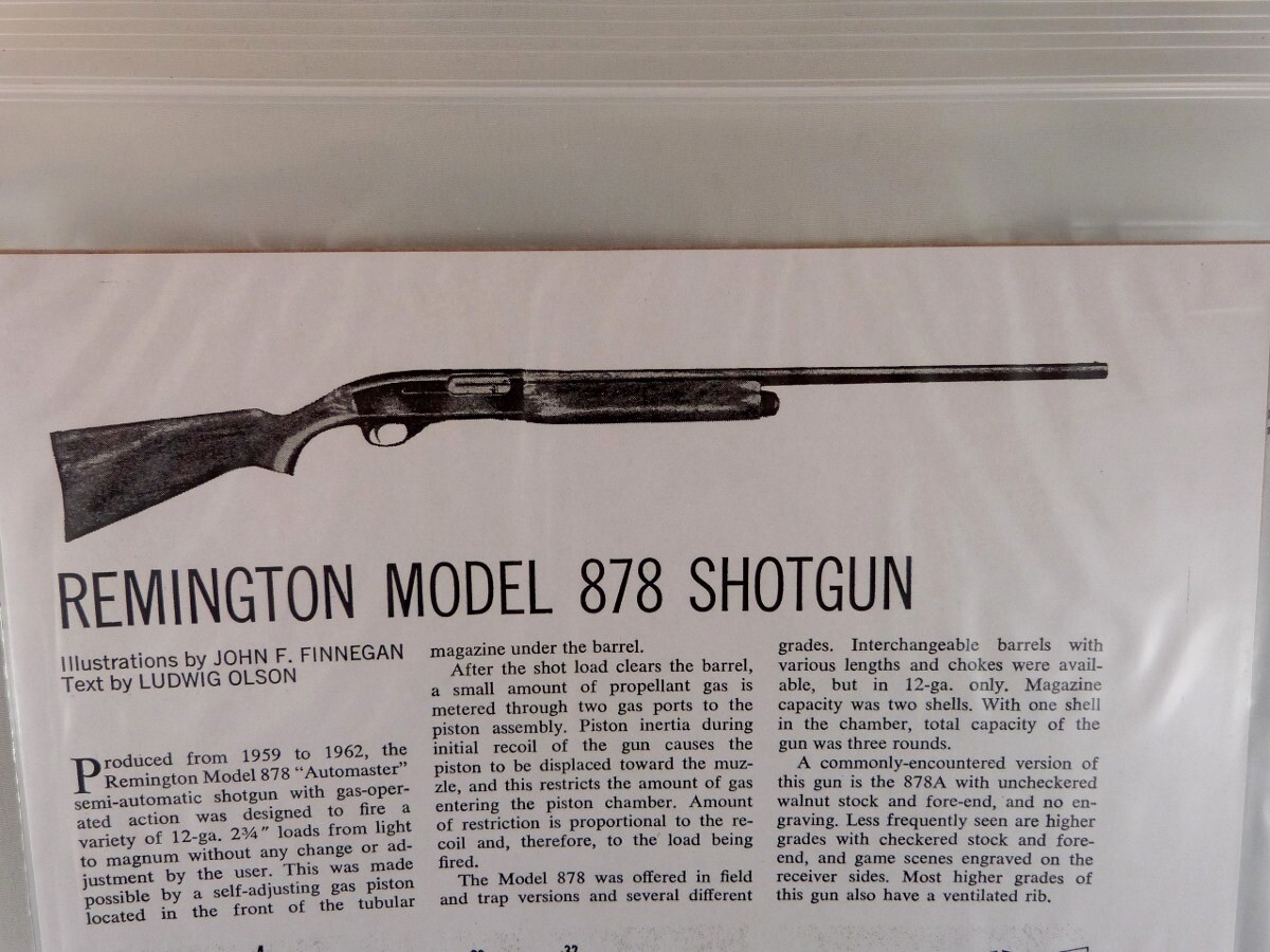 REMINGTON MODEL 878 SHOTGUN BREAK DOWN INSTRUCTION KIT