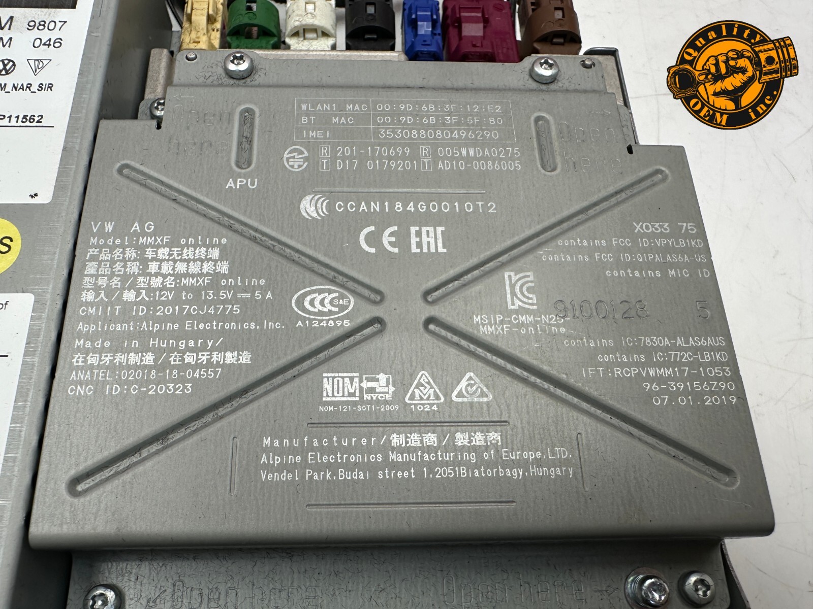 2019-2023 PORSCHE CAYENNE AUDIO RADIO RECEIVER CENTRAL COMPUTER CONTROL UNIT OEM