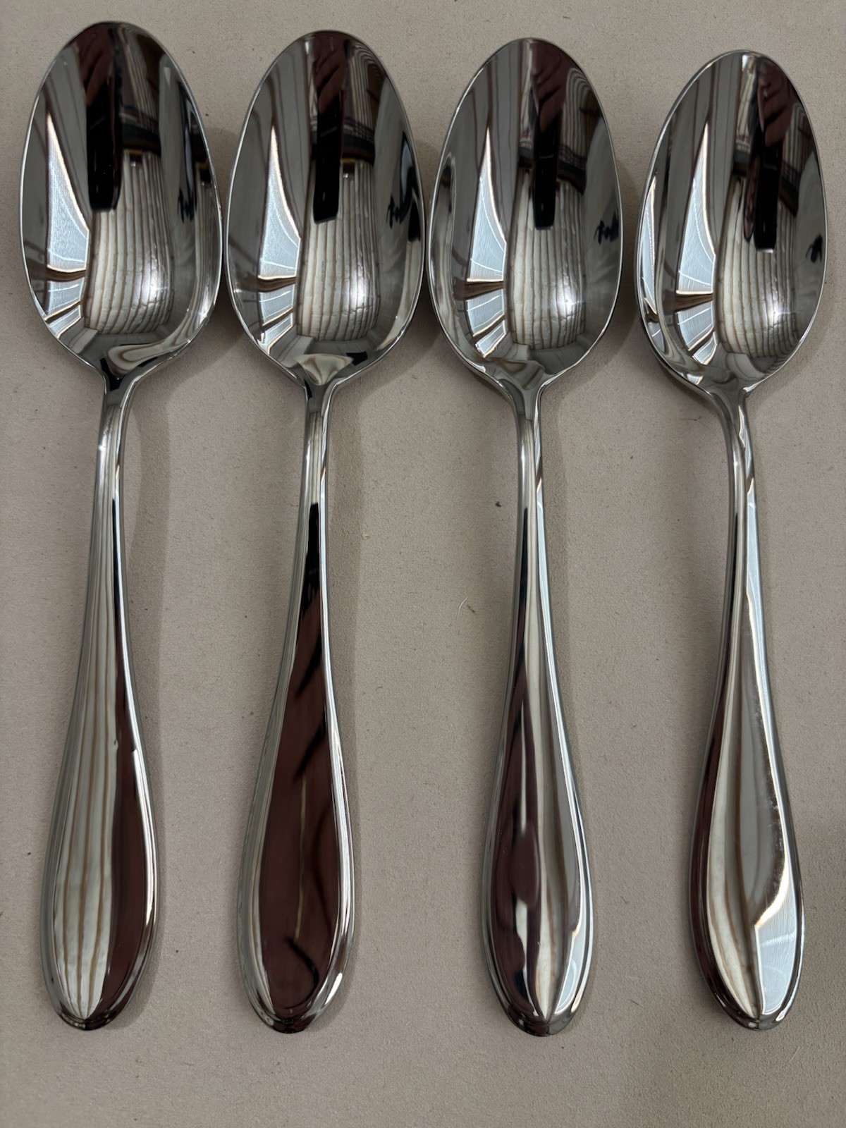 Yamazaki AUSTEN-HARMONY (glossy) - lot of 4 place/oval soup spoons NEW