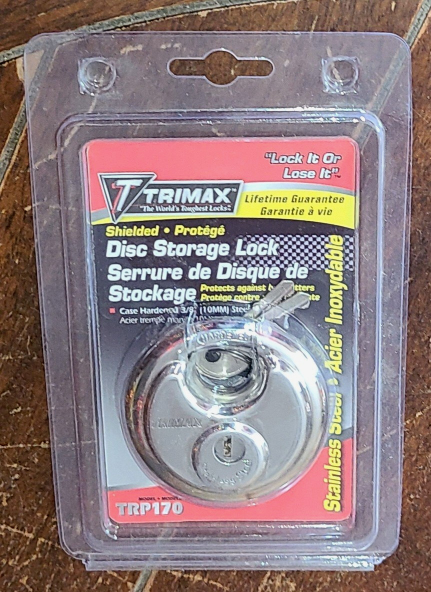 Trimax Shielded Disc Storage Stainless Steel Lock - #TRP170