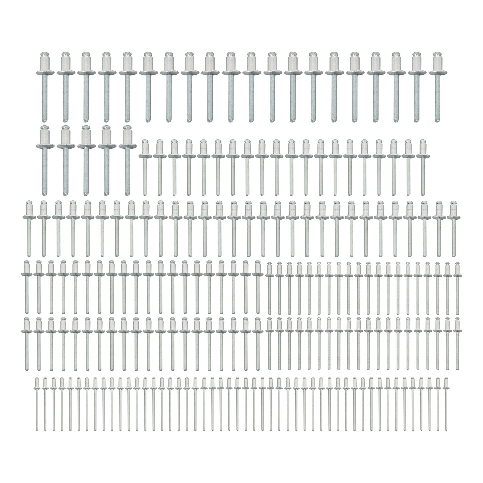 1/4 Pop Rivet Gun Kit with 200 Blind Rivet and 5 Interchangeable Rivet Head