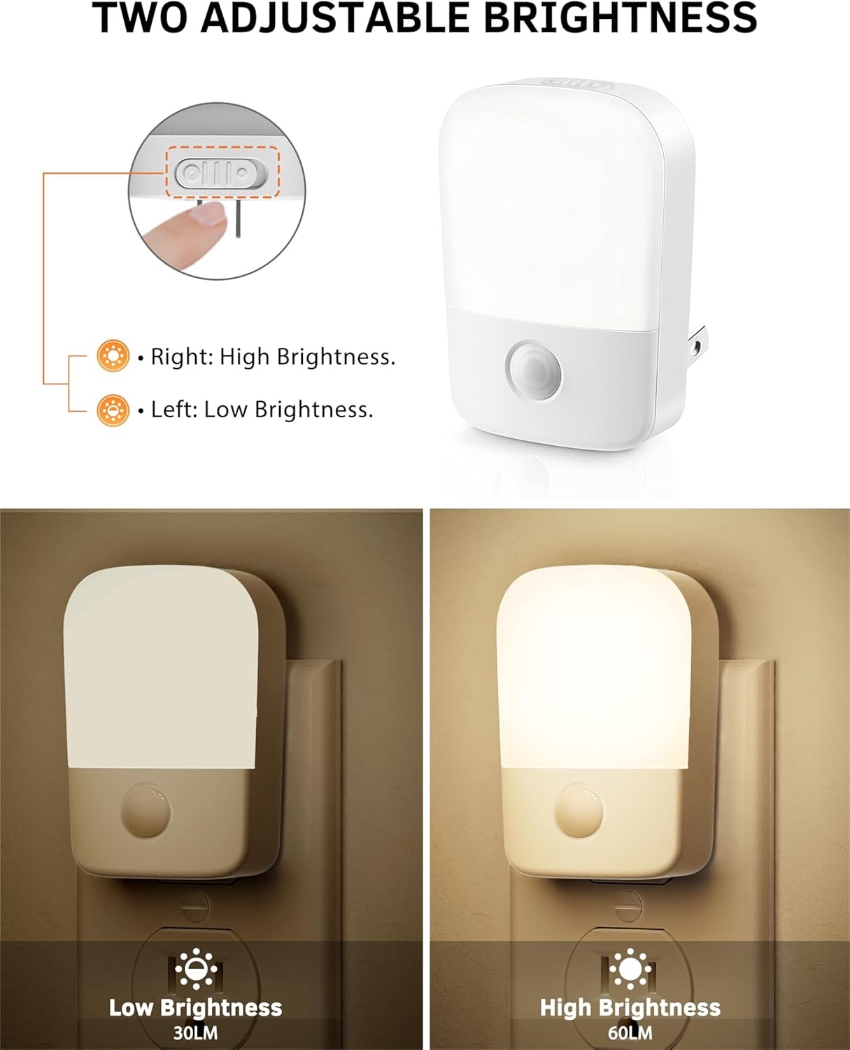 Night Lights Plug into Wall[2 Pack], Light with Dusk 2 Pack, Soft White
