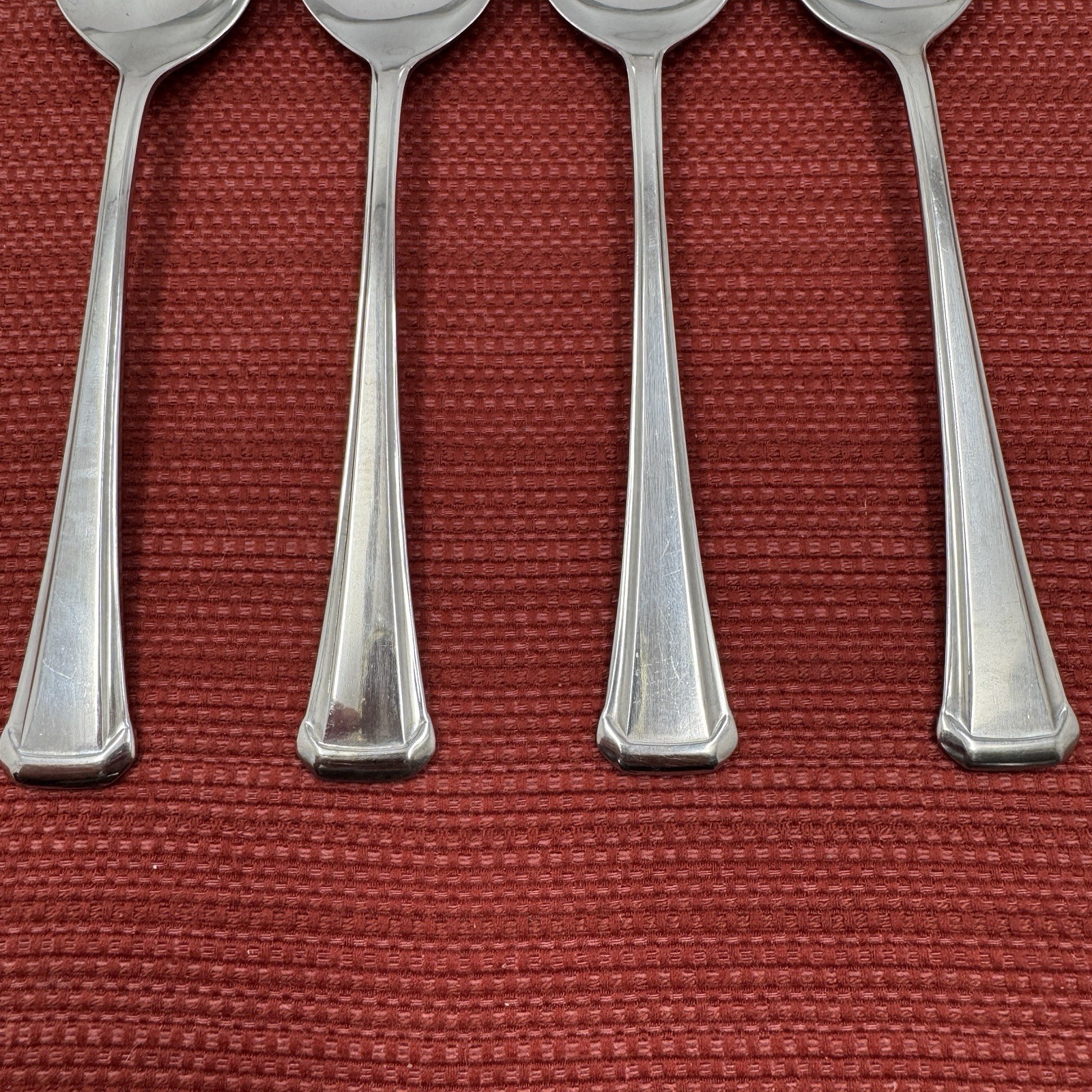 NICE! Set of 4 Oneida MAESTRO ST. LEGER Stainless PLACE/OVAL SOUP SPOONS Lot USA