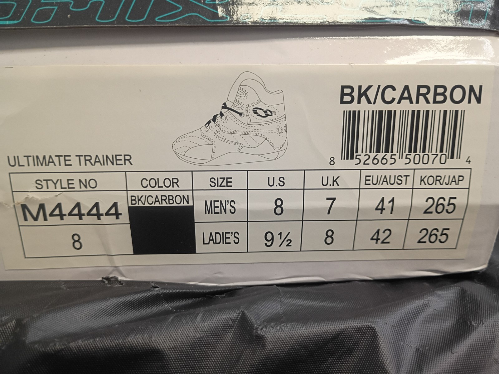 Otomix Ultimate Trainer Shoes Black SIZE Men's 8 Women's 9.5 NWB (Hb129)