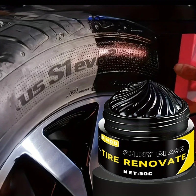 Black Shiny Tire Wax - Durable, Long-Lasting Protection and Repair for All Kinds