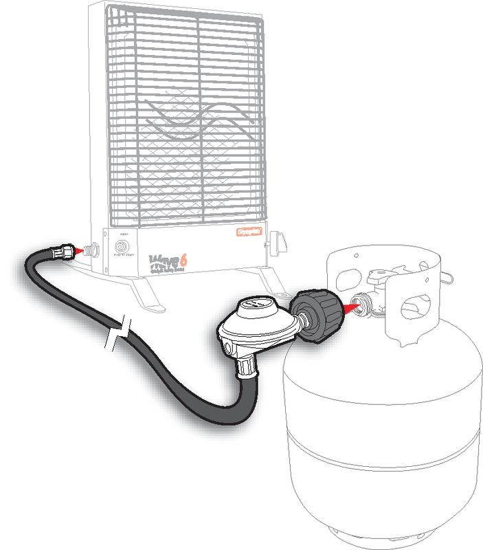 Camco 57721 Low Pressure Gas Regulator with 12' Hose