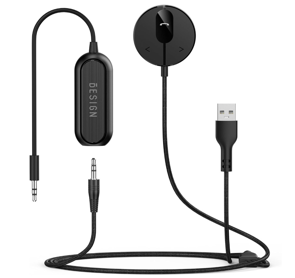 Bluetooth Car AUX Receiver Hands Free Wireless Audio Adapter Noise Filter
