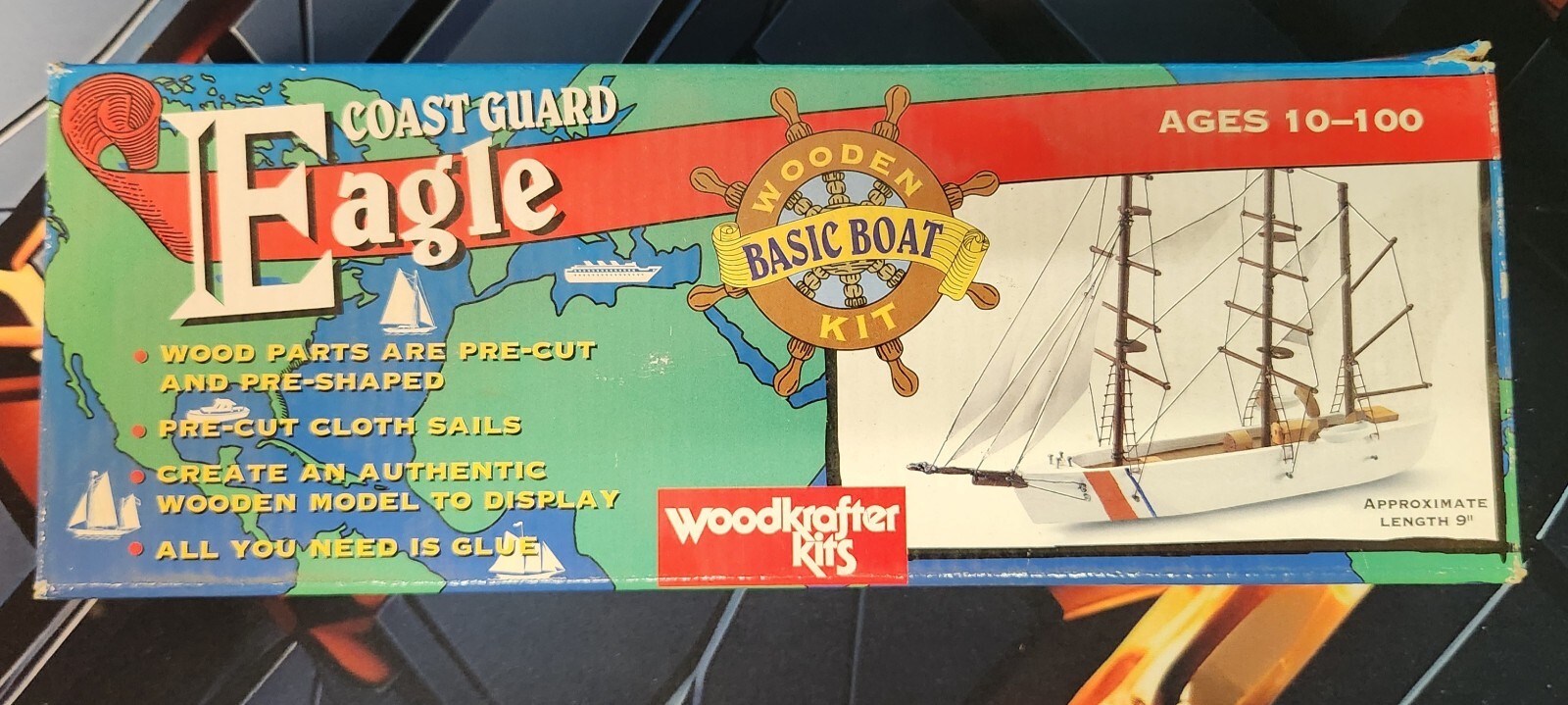 Eagle Coast Guard Woodcrafter Kits Wooden Basic Boat Kit NEW