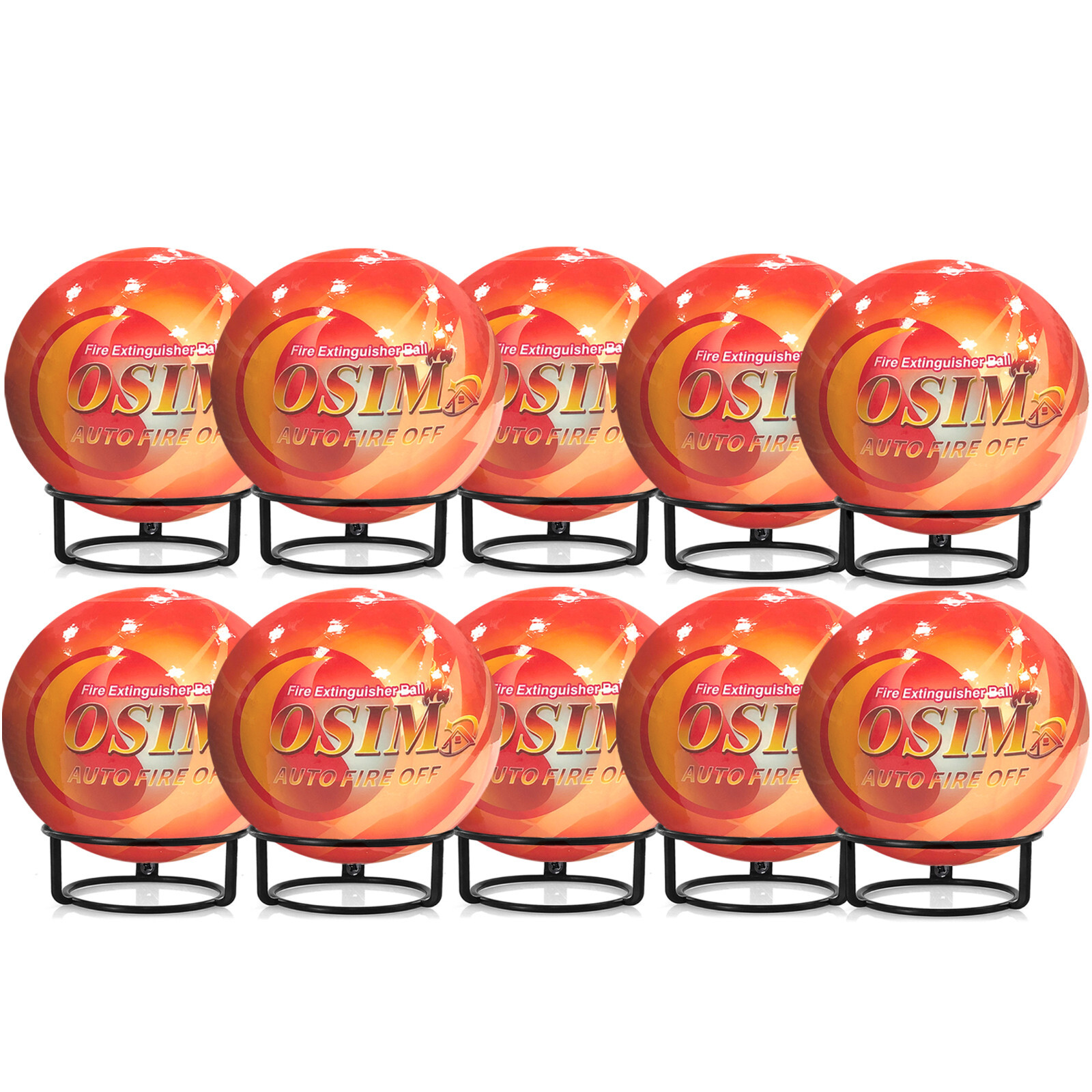 10 PCS Automatic Fire Ball Extinguisher With Bracket for ABCEF Type Fire