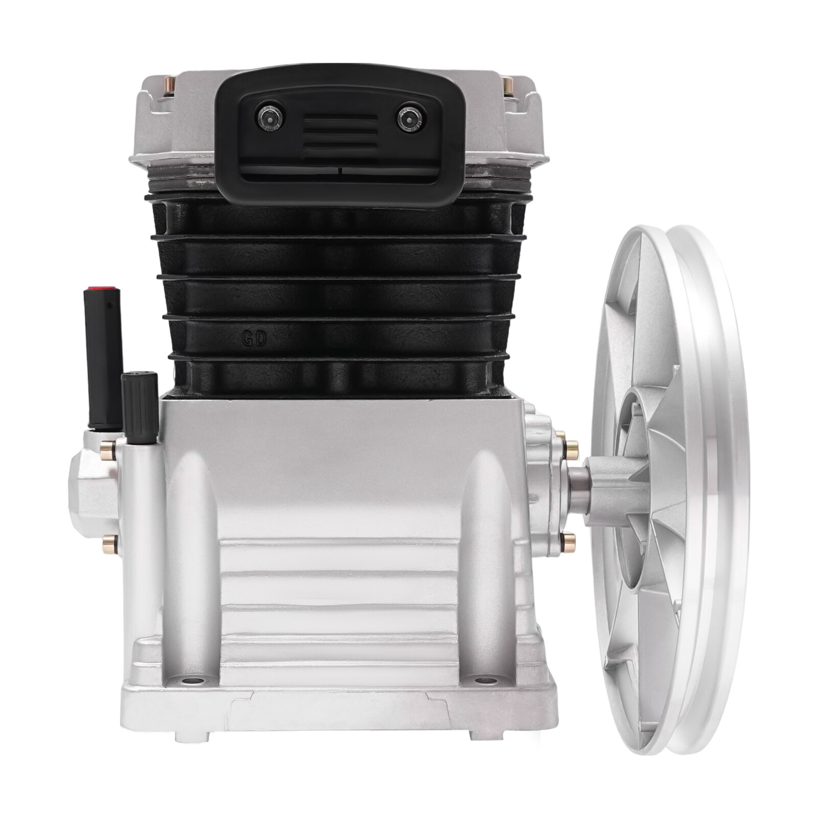 Air Compressor Pump Head 3HP Air Compressor Pump Head Silver 2 Cylinders Piston