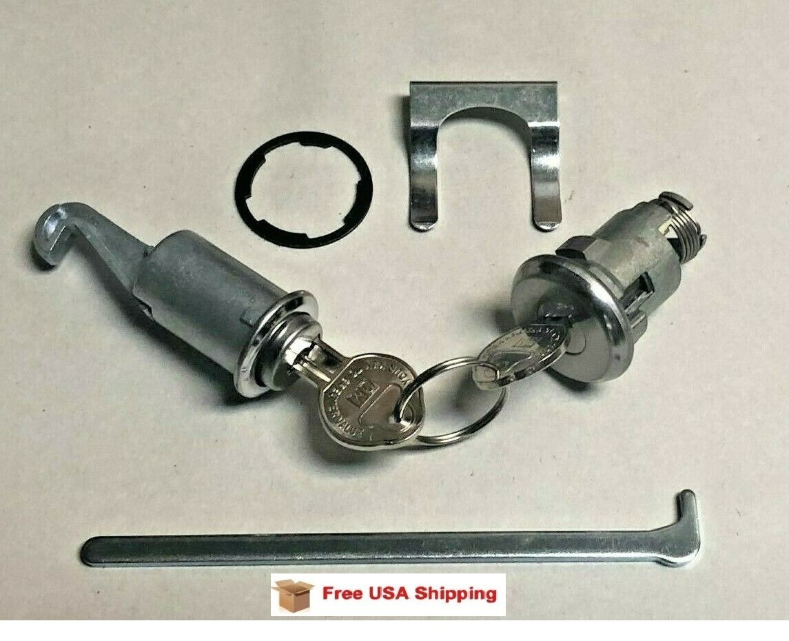For 1966-1967 Chevy II Nova Trunk & Glove Box Lock Set with GM Keys FREE SHIP
