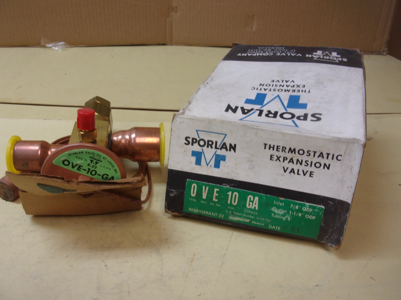 Sporlan OVE-10-GA Thermostatic Expansion Valve , Inlet 7/8" , Outlet 1-1/8"