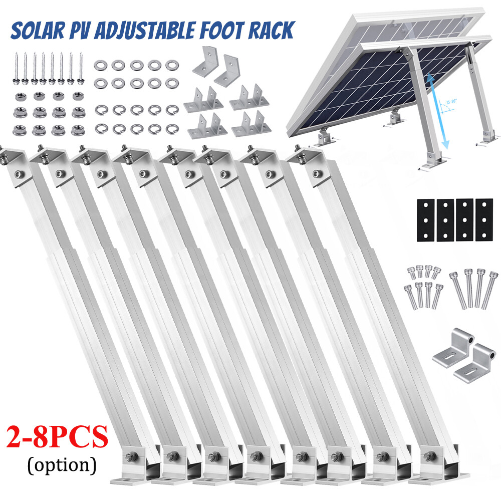 1-4Pairs Solar Panel Mounting Brackets Adjustable Angle Panel Tilt Mount Bracket