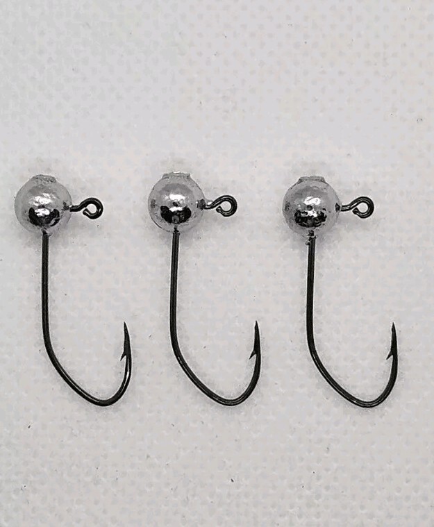 100 pcs 1/16 Lead Ball Jig Head Eagle Claw Black Platinum #4  IRISH JIG