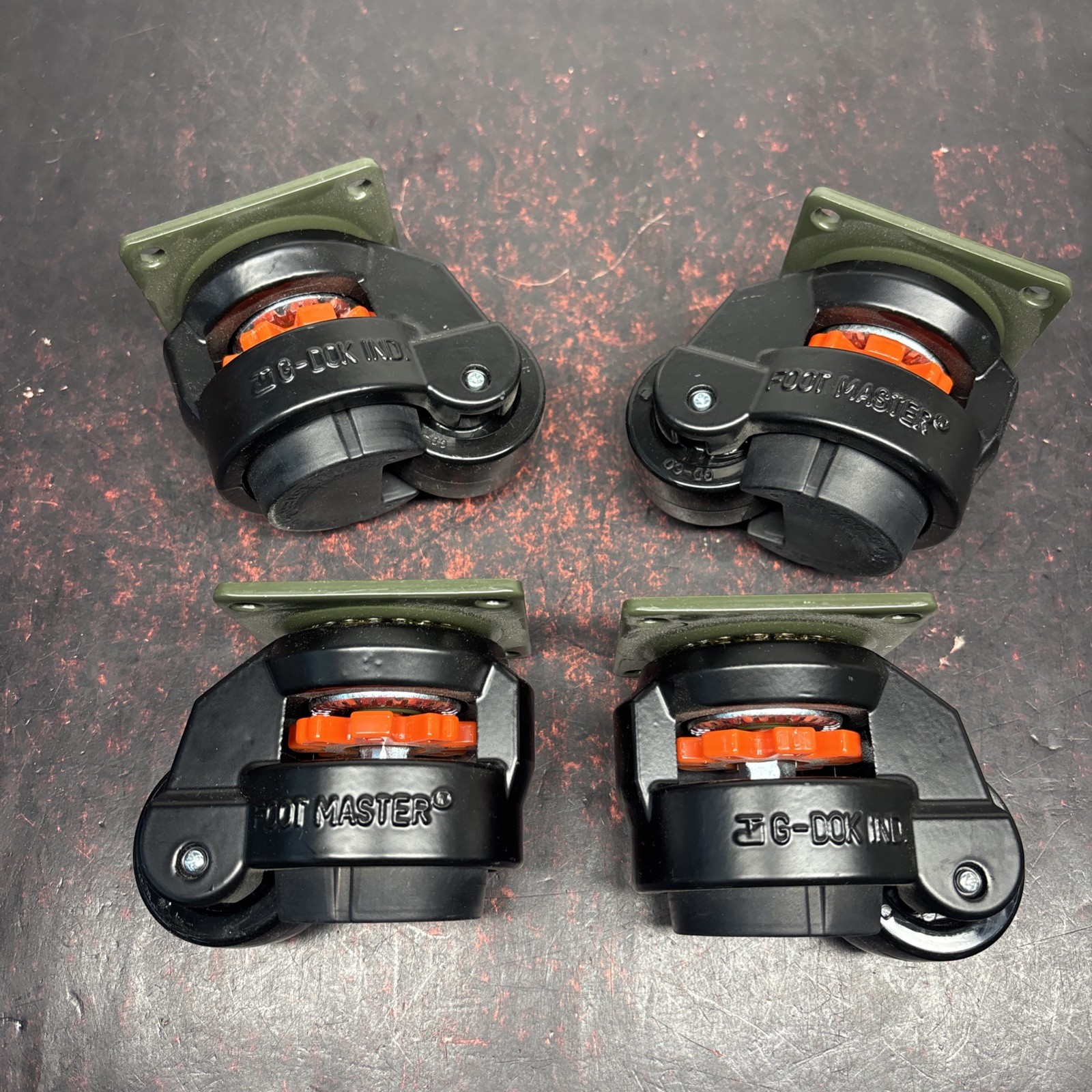 G-DOK IND. FootMaster Leveling Caster Wheel Set of 4 Casters Gd-60