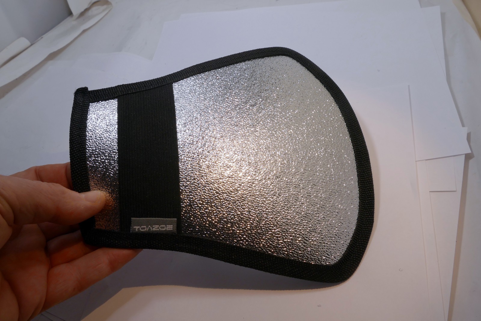 TOAZOE Flash diffuser soft dome reflective sail card silver / white