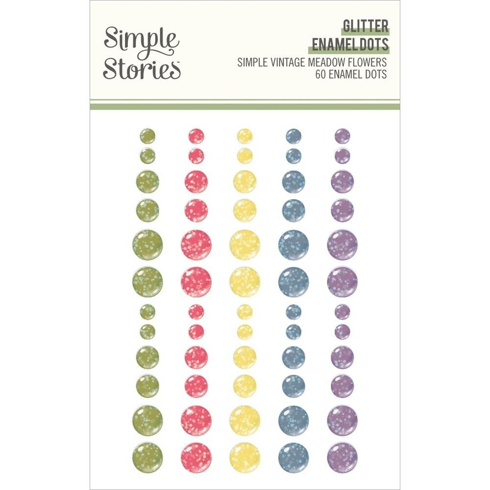 Simple Stories ~ SIMPLE VINTAGE MEADOW FLOWERS ~ Enamel Dots
