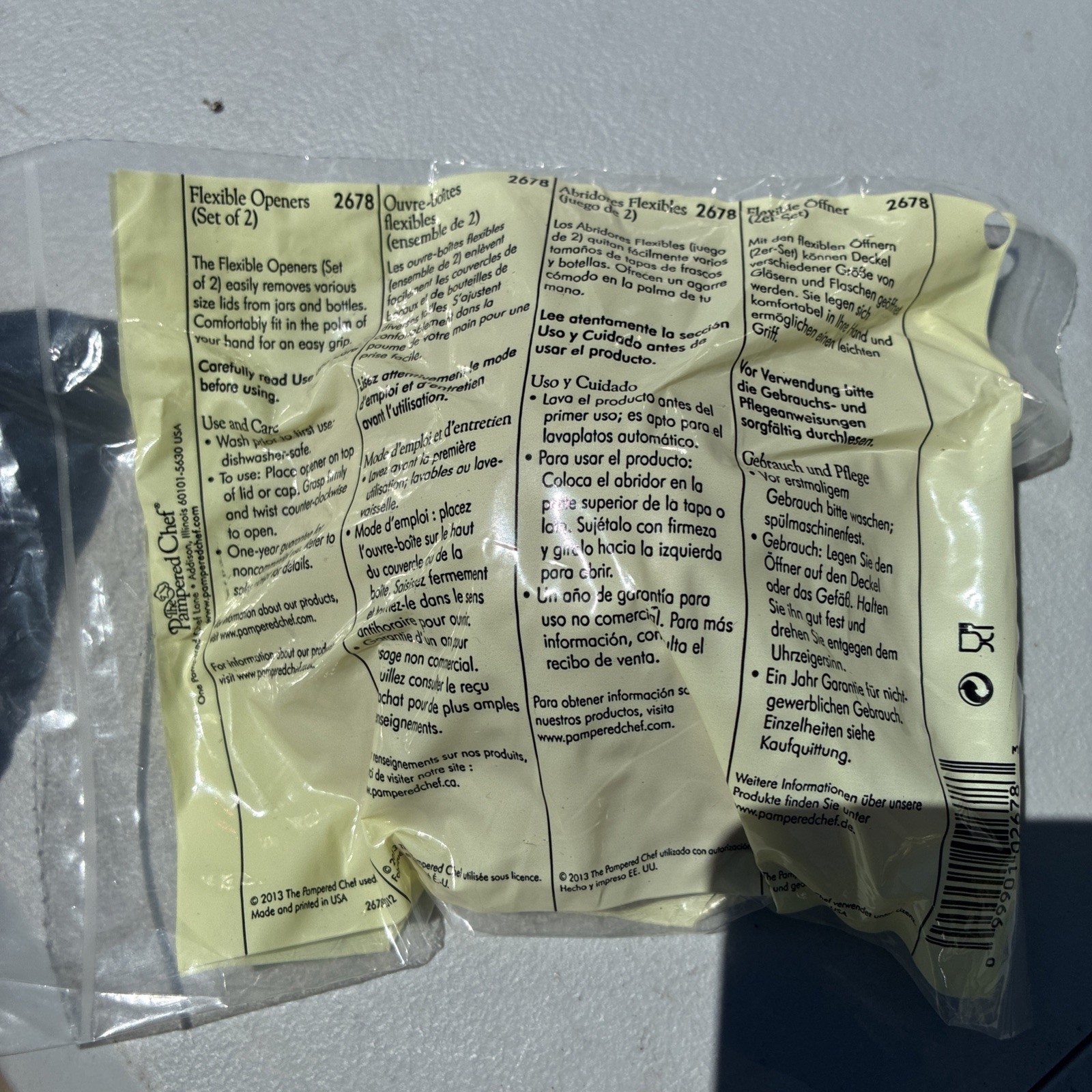 Pampered Chef Flexible Openers (Set Of 2) 2678 Vintage Retired