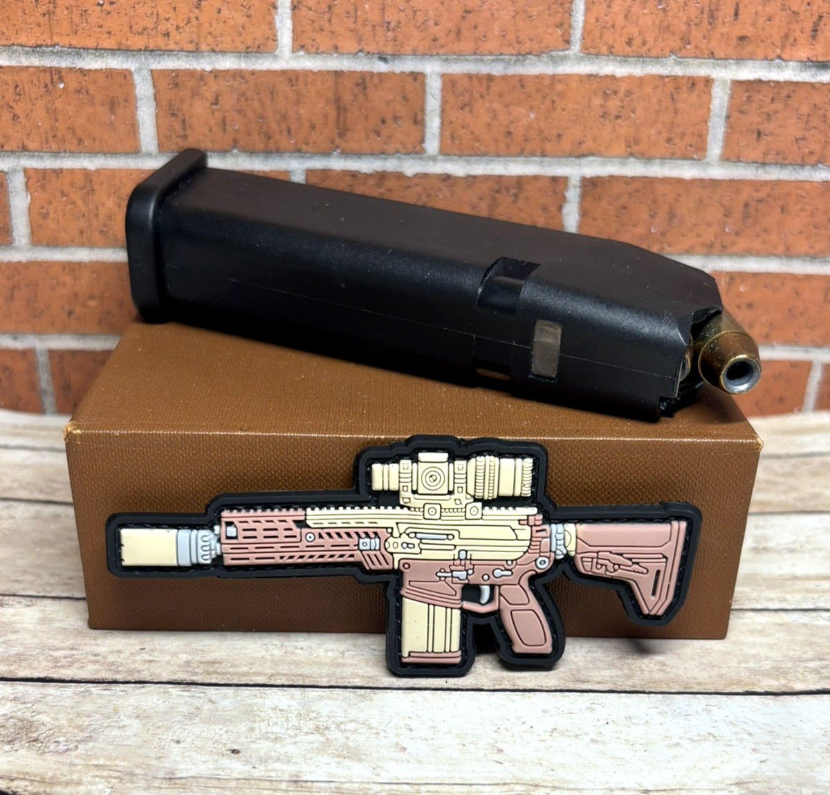 Assault Rifle Tactical PVC Gun Patch - AR15 Gun Morale Patch Hook Backed