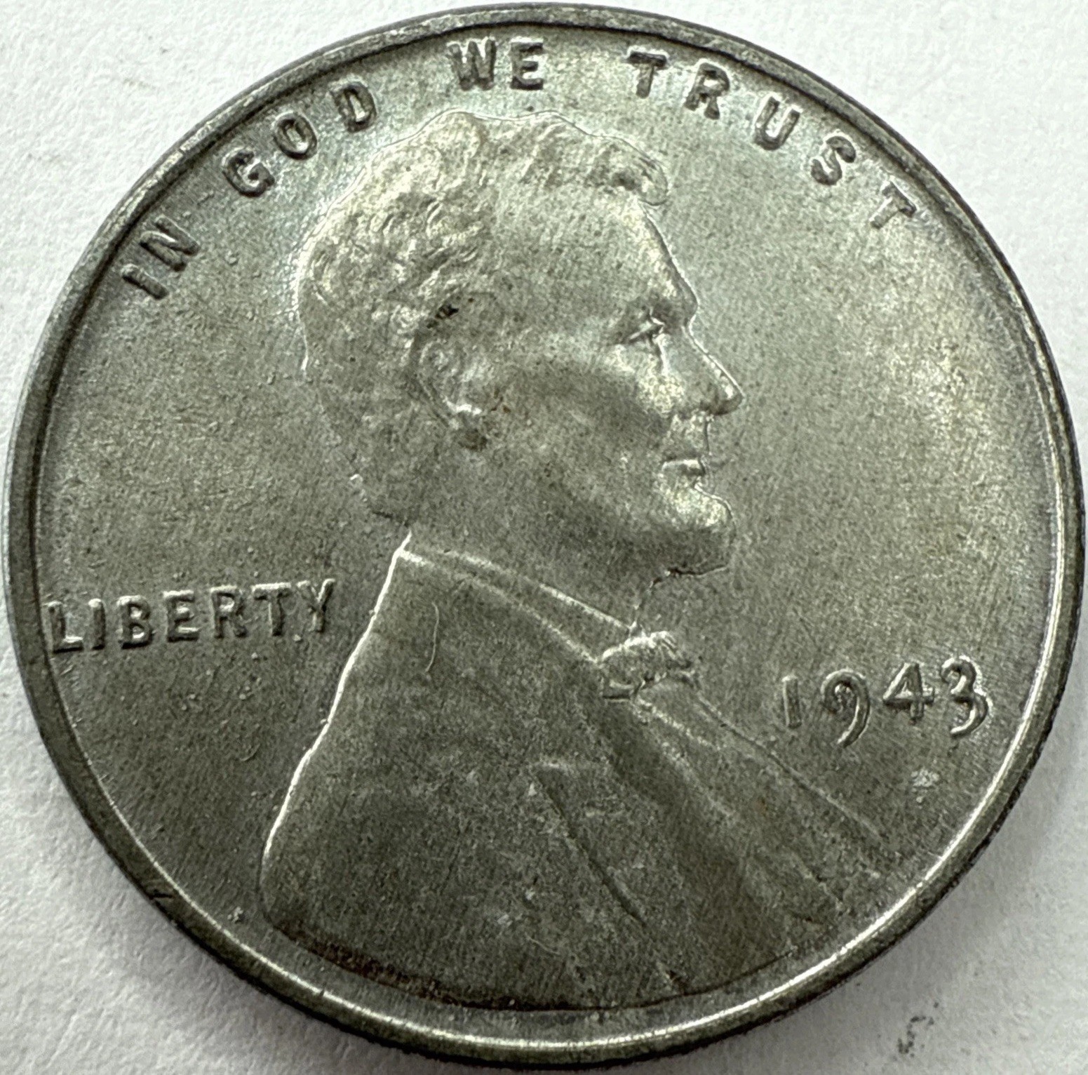 1943 Lincoln Wartime Steel Wheat Cent Exact Coin Imaged #LWC3465