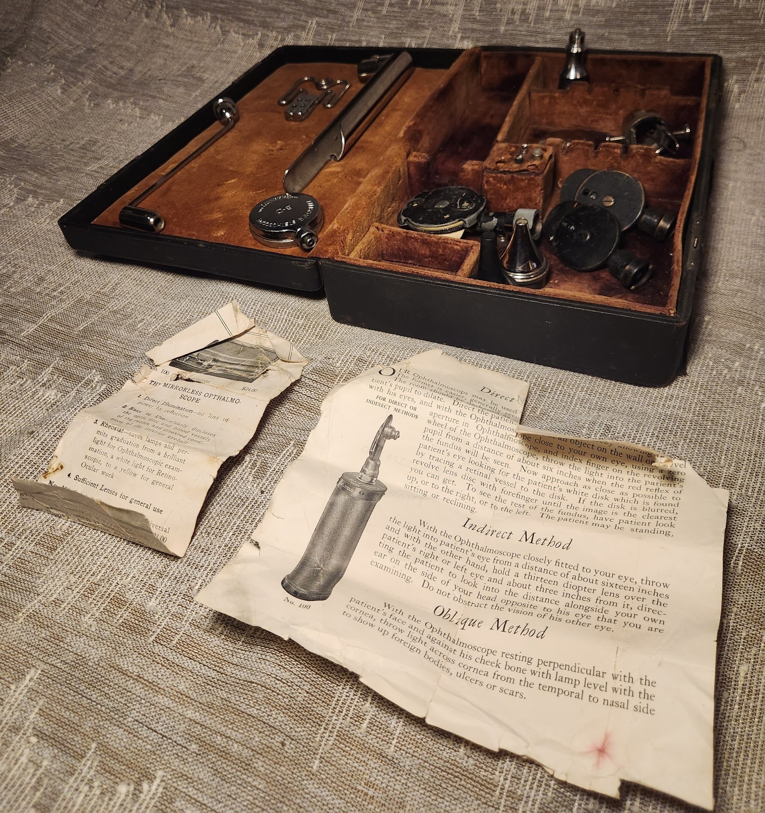 Antique Ophthalmoscope (Missing Pieces, For Parts)