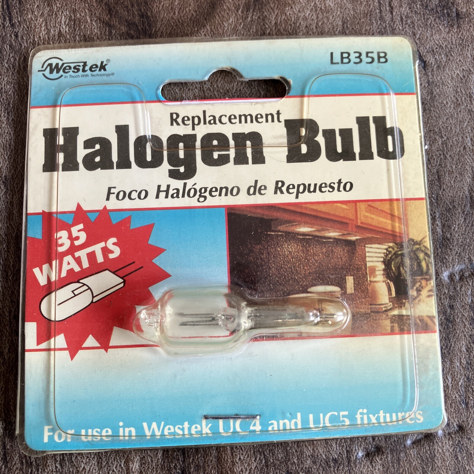 NOS Westek LB35B Halogen Bulb 35W Type 4  Bi Pin Natural Light Clear For Uc4 UC5