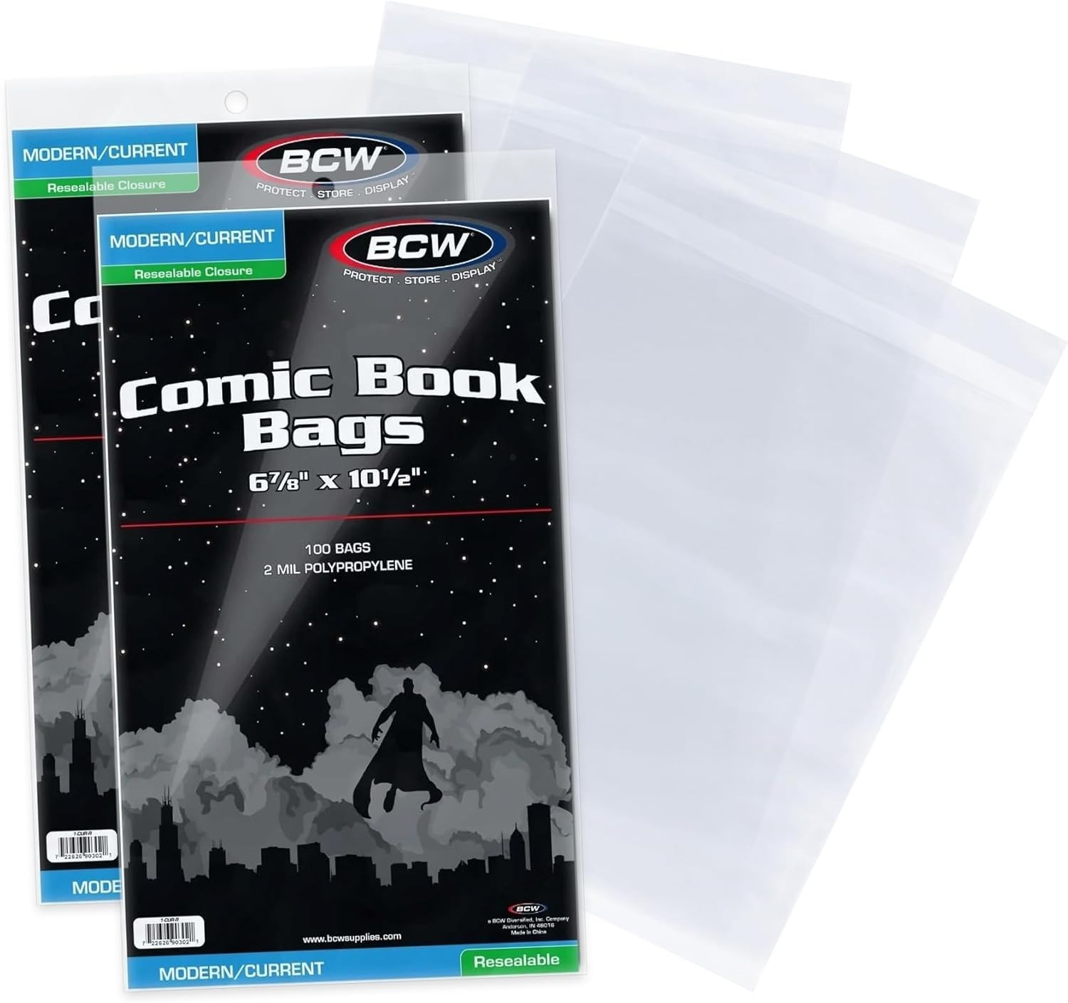 Preserve Your Collection: 200 Resealable Comic Bags 6 7/8 x 10 1/2 inches