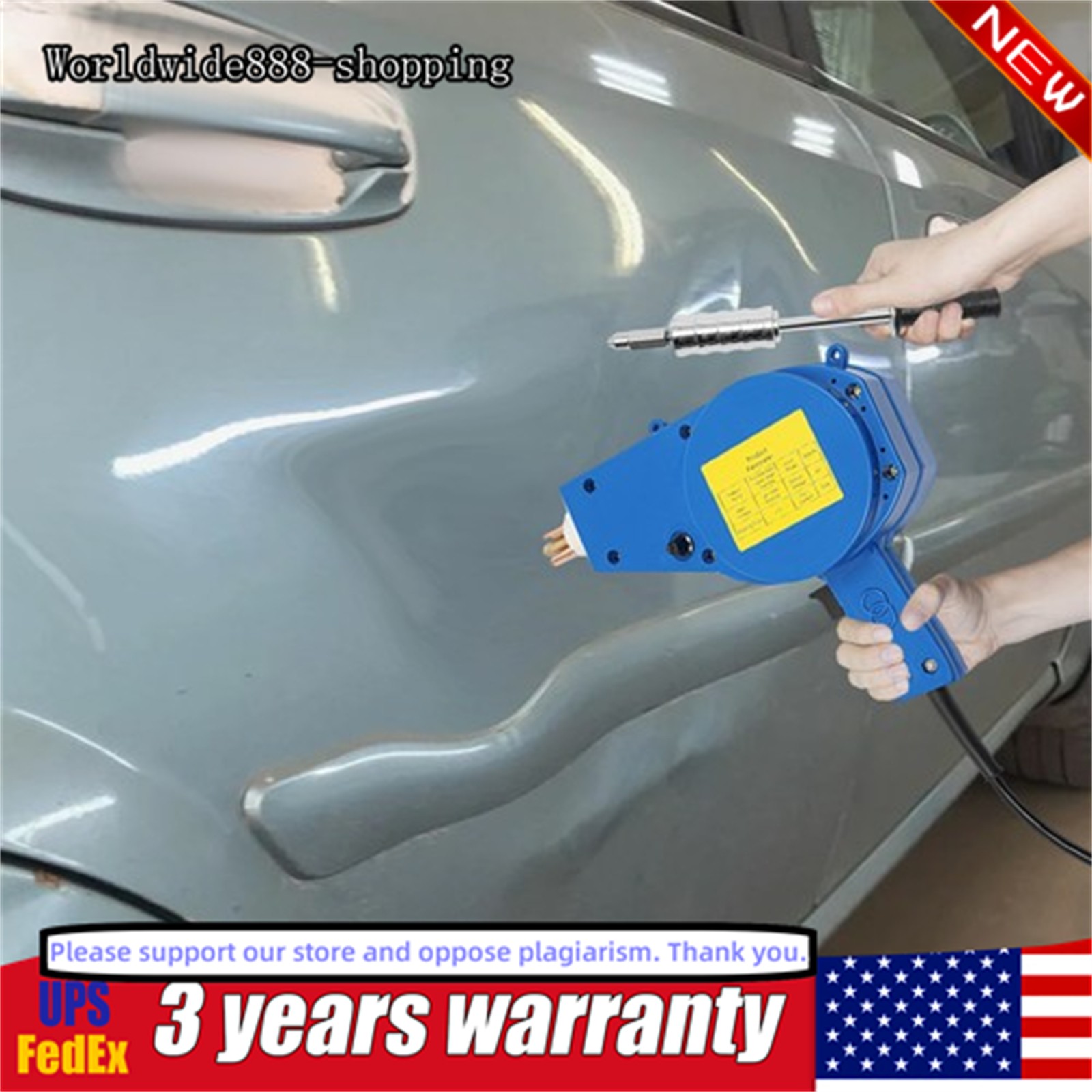 Auto Body Dent Repair Kit 800VA Electric Stud Welder Gun with Puller Hammer