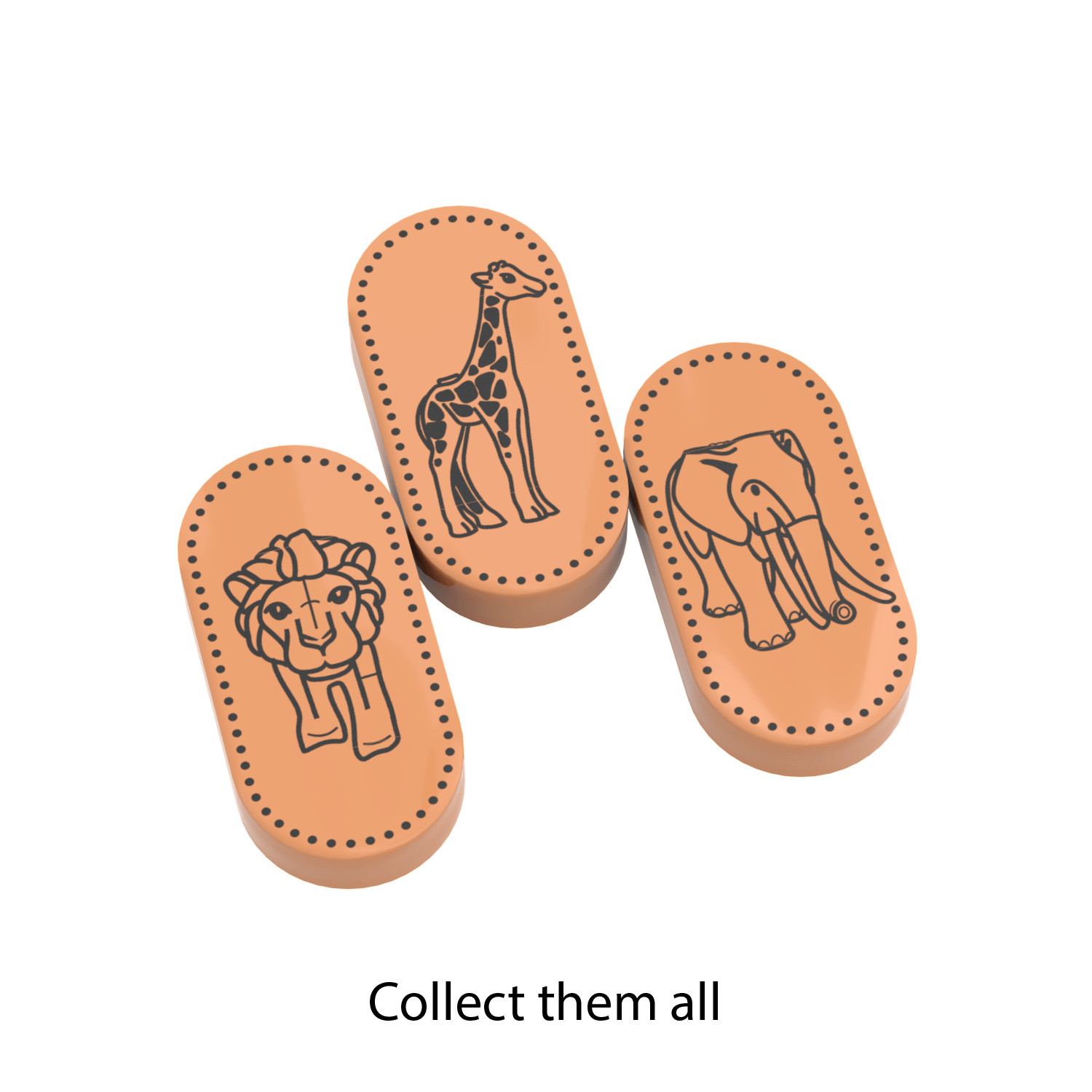 Pressed Penny Tile - Lion - Custom Print - Minifig Scale - Brick City
